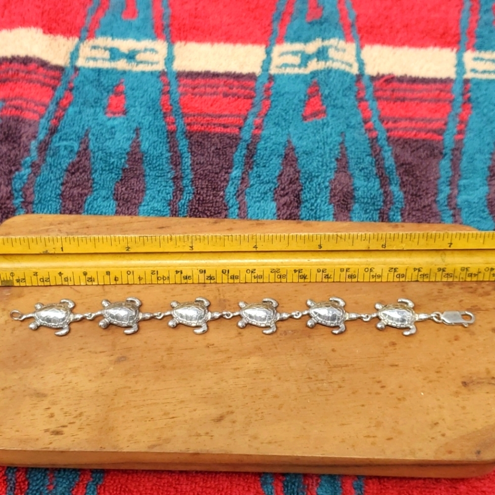 Sterling Silver Turtle Bracelet - image 7